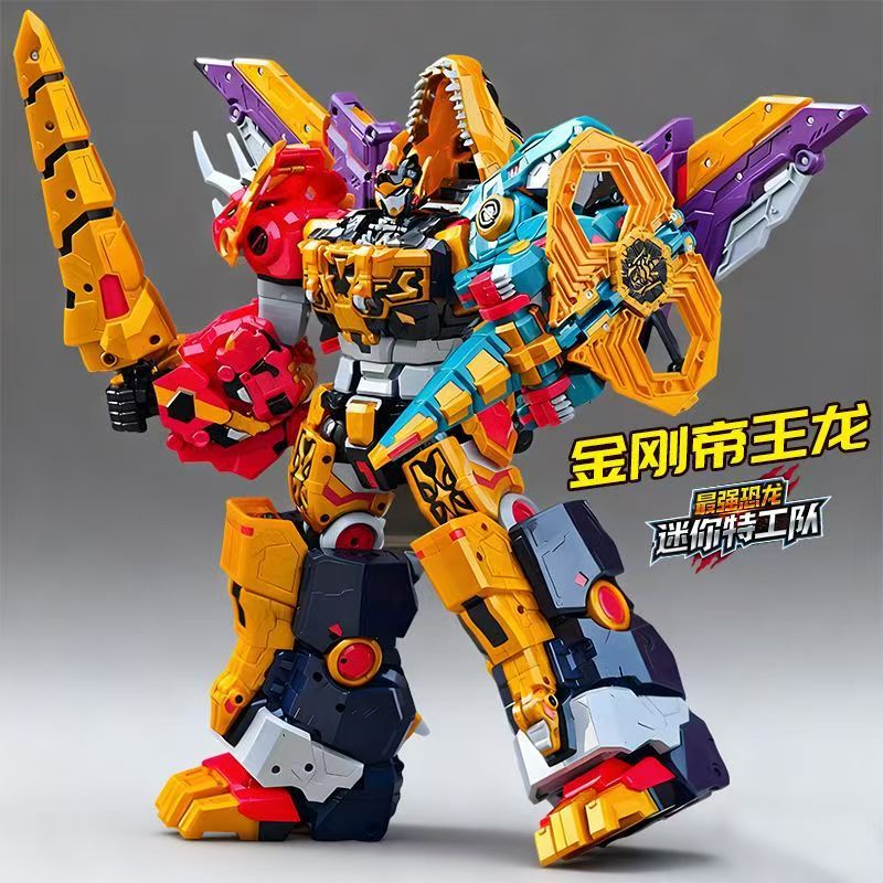 Model Kit Megazord - MiniForce Dinoid Warrior Robot Trasformabile Modello