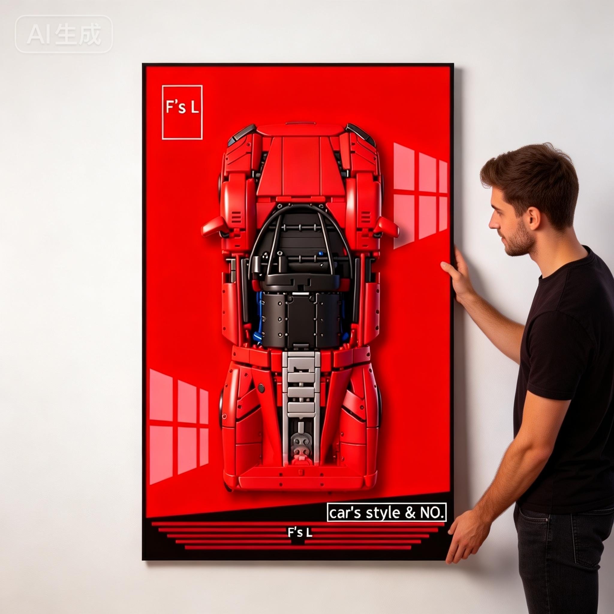 Model Kit Ferrari - NUOVO Espositore da Parete per Cornici