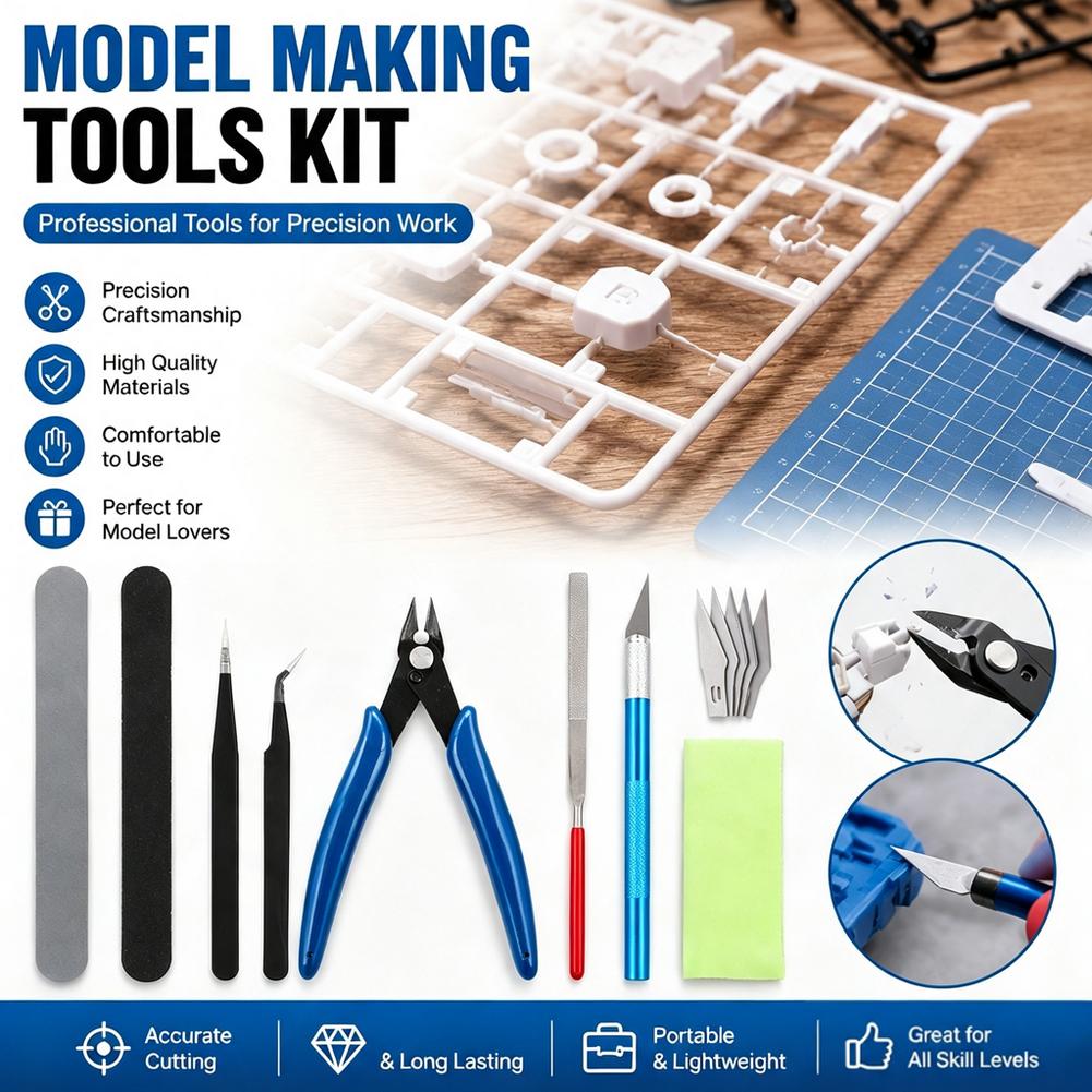 Model Kit Tool Set - Kit di 14 Utensili per Modellismo,