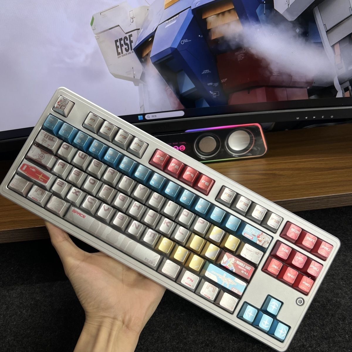 Metallic Paint Set - Keycaps Metallici Prototipo Mecha Classici Personalizzati,